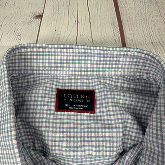 UNTUCKit men's XL Plaid Button Down Long Sleeve 1 Performance Shirt  Lot of 2 - Picture 10 of 14